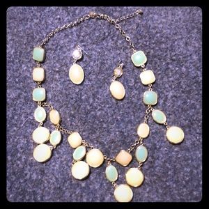 Set earings and statement necklace